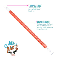 Magic Straws cotton candy flavor straw delivers playful milk flavor