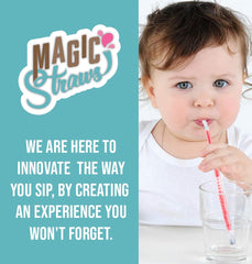 Magic Straws strawberry flavor straw adds fruity sweetness to milk