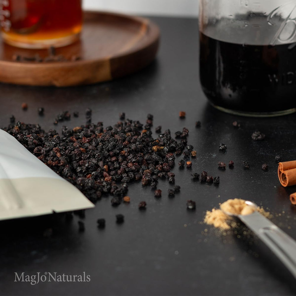 MagJo elderberries whole bulk bag enhances pantry storage and batch use.