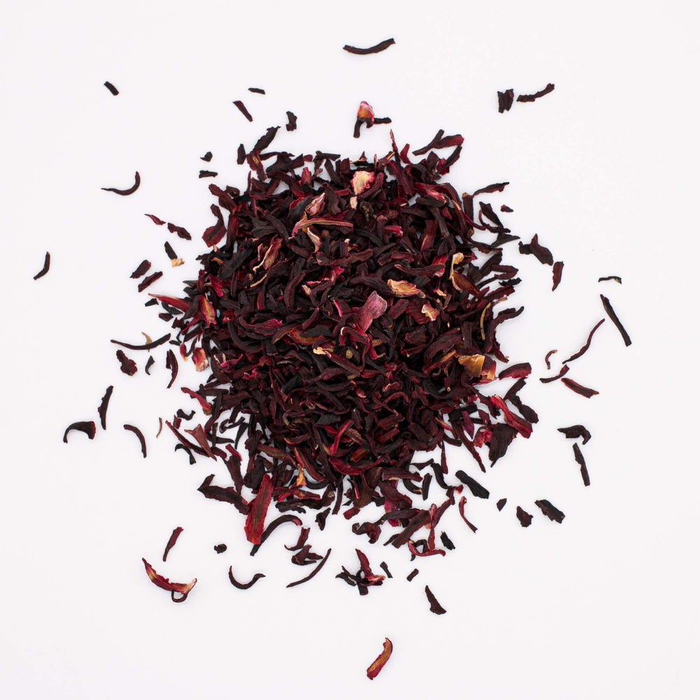 MagJo hibiscus flowers cut and sifted for quick steeping