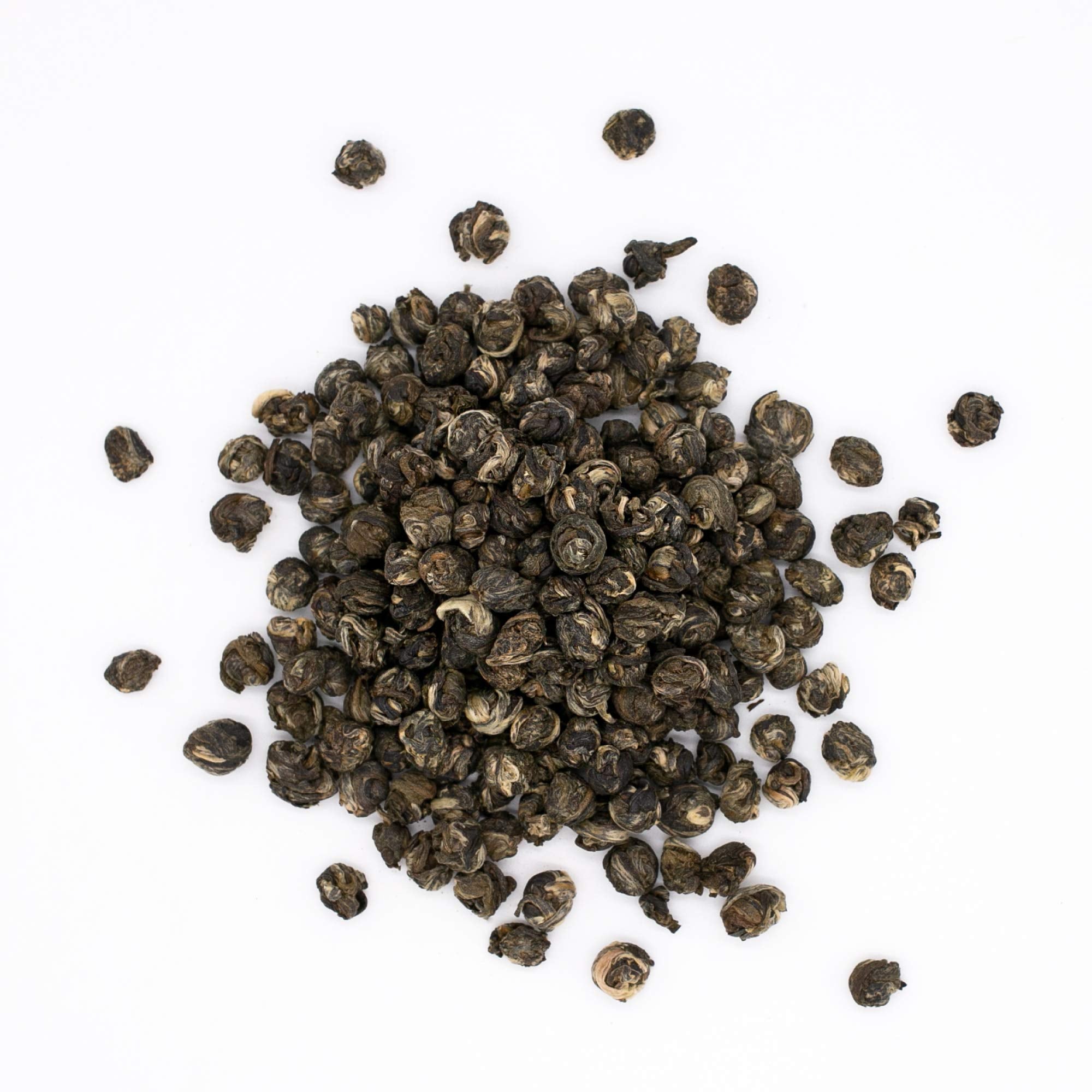 Hand-rolled Jasmine Dragon Pearls showing craftsmanship and care
