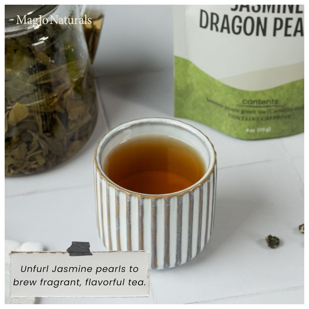 Jasmine-scenting process infusing green tea for aroma
