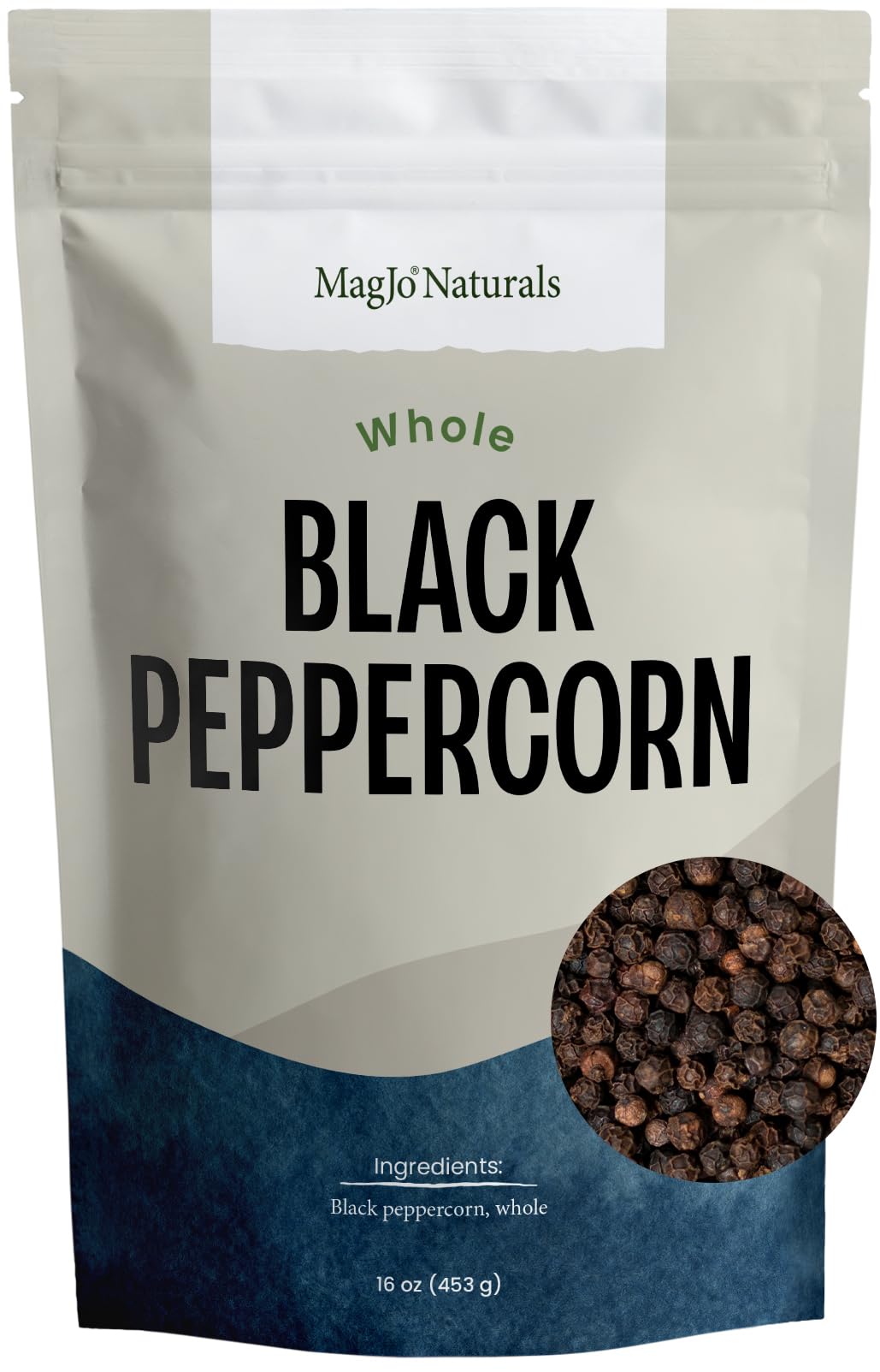 MagJo Naturals black peppercorn bag preserves freshness