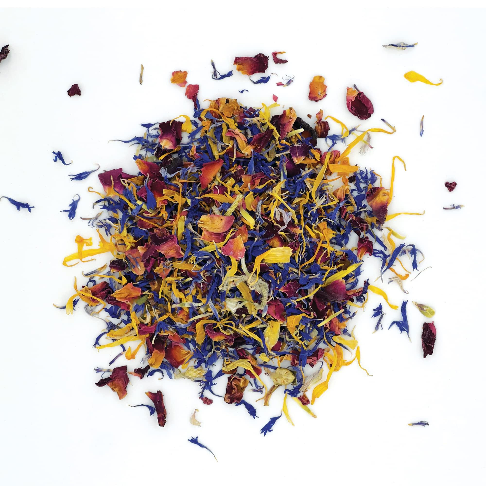 MagJo Naturals Brilliant Flower Petal Blend calendula petals ideal for cake decoration.