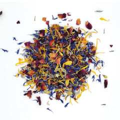 MagJo Naturals Brilliant Flower Petal Blend calendula petals ideal for cake decoration.