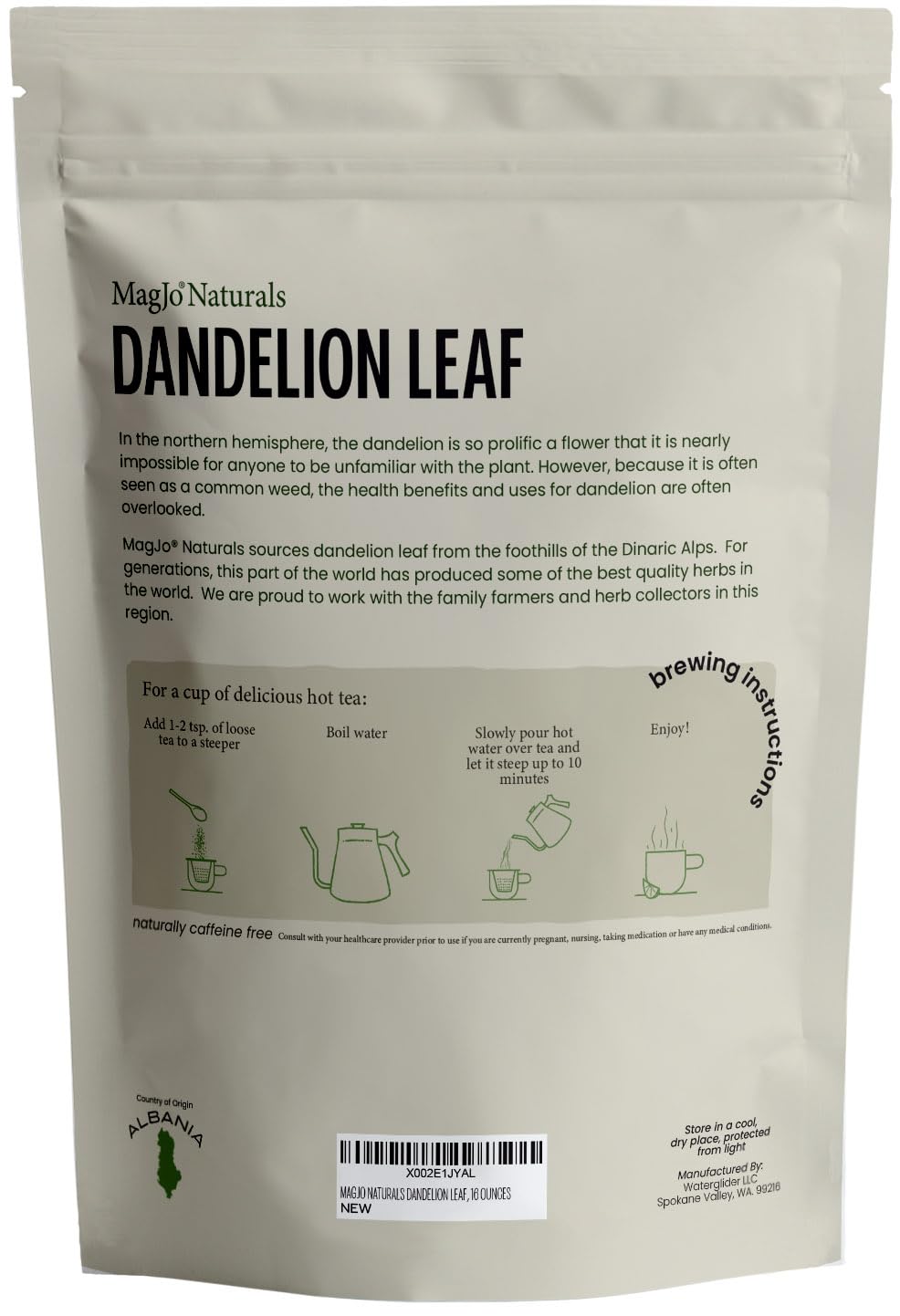 MagJo Naturals dandelion leaf pairs with lemon peel and spices