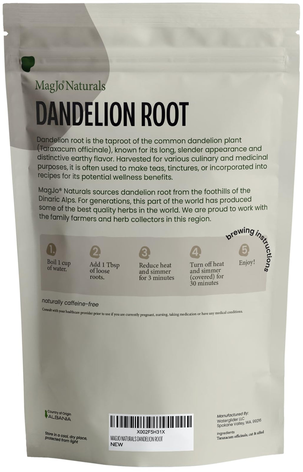 MagJo Naturals unroasted root preserves natural flavor for infusion explorations.