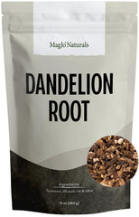MagJo Naturals Dandelion Root loose tea in kraft pouch promotes freshness and flavor.