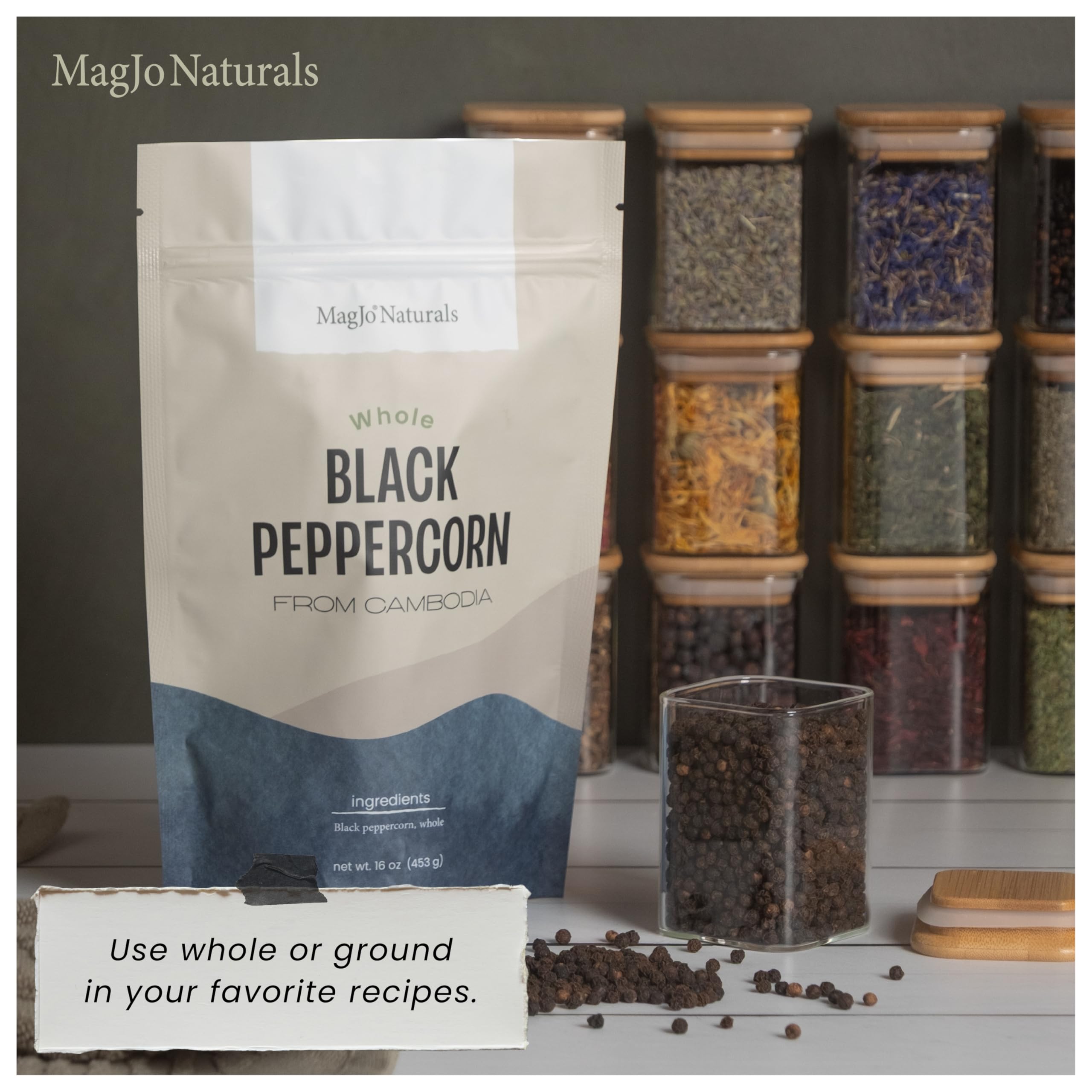 MagJo Naturals Kampot Memot peppercorns reveal bright flavor