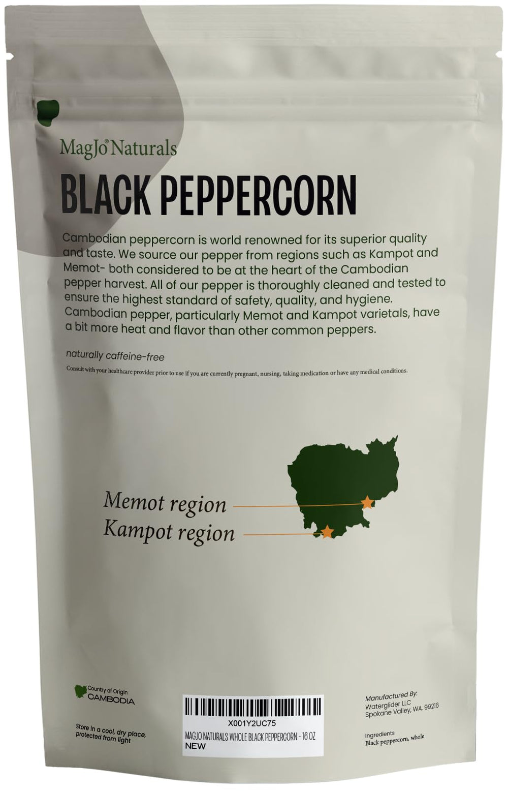 MagJo Naturals peppercorns on steak to suggest bold seasoning