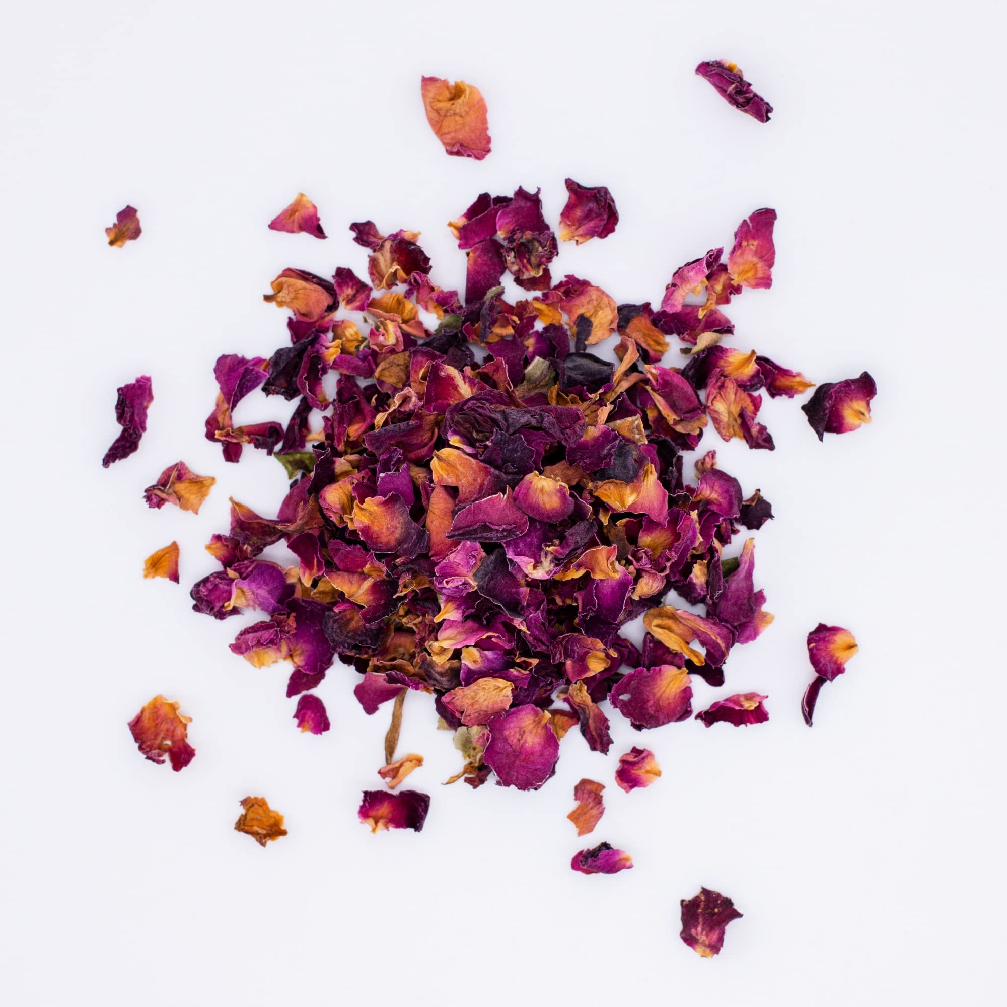 MagJo Naturals petals in a resealable kraft bag preserve freshness.