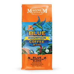 Magnum Exotics Blue Mountain Blend beans ready to grind for rich flavor