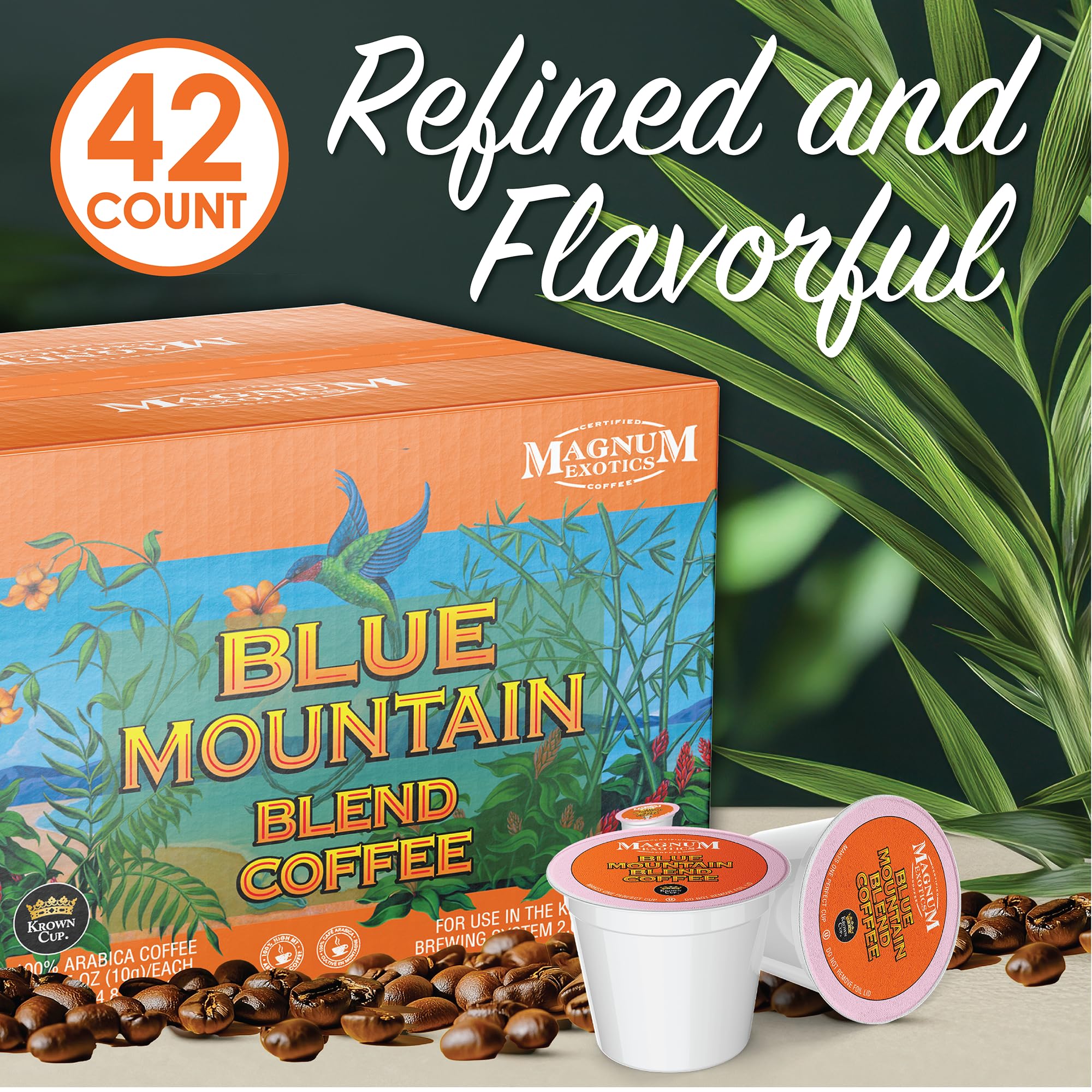 Magnum Exotics steaming cup suggesting a morning pick-me-up