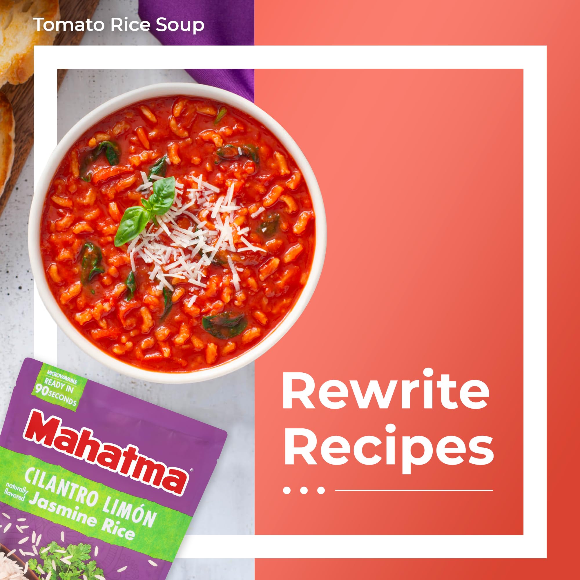 Mahatma aroma-filled jasmine rice served in a bowl; flavorful bowls.