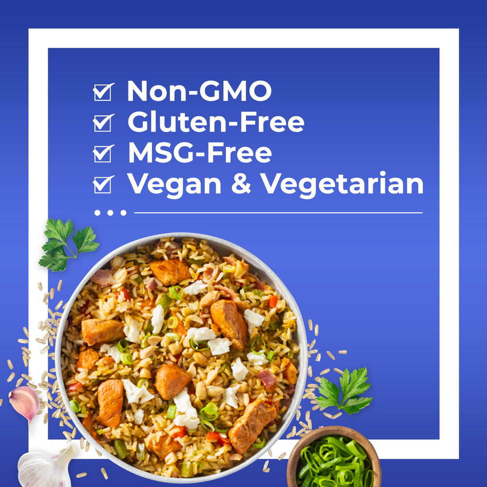 Mahatma Brown Jasmine Rice Non-GMO verified label on bag
