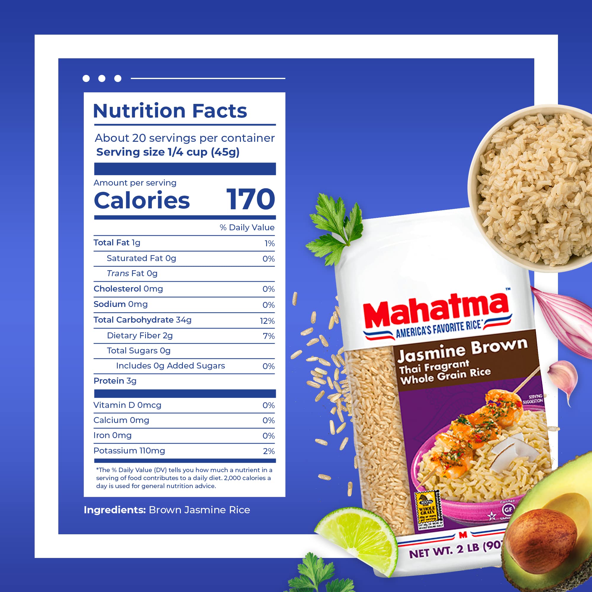 Mahatma Brown Jasmine Rice on stovetop showing easy cooking and fluffy grains