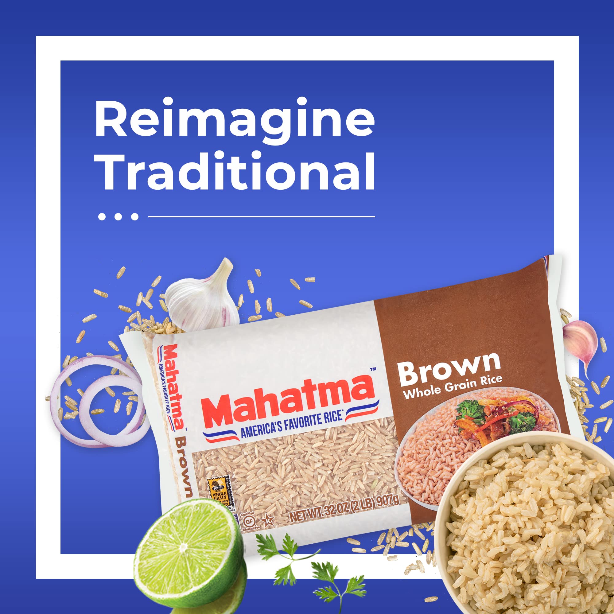 Mahatma brown rice microwaved for quick, convenient meals.