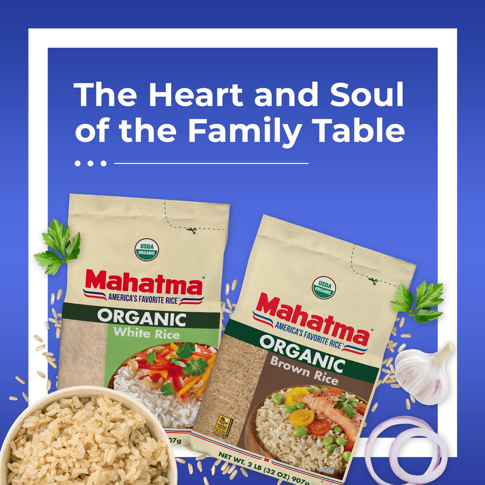 Family dinner with Mahatma brown rice brings everyone together.
