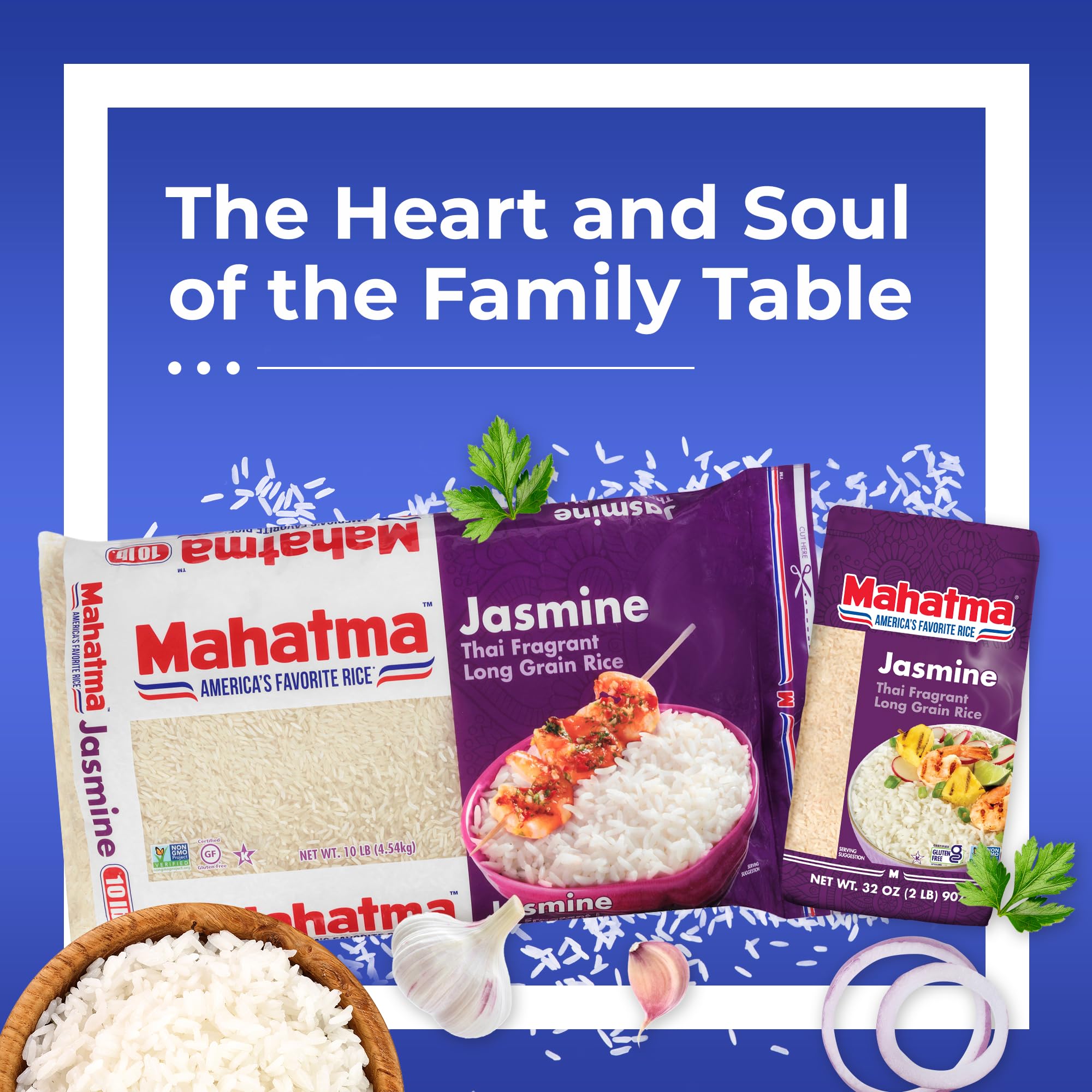 Mahatma Jasmine rice brings family dinner together with versatile flavor.