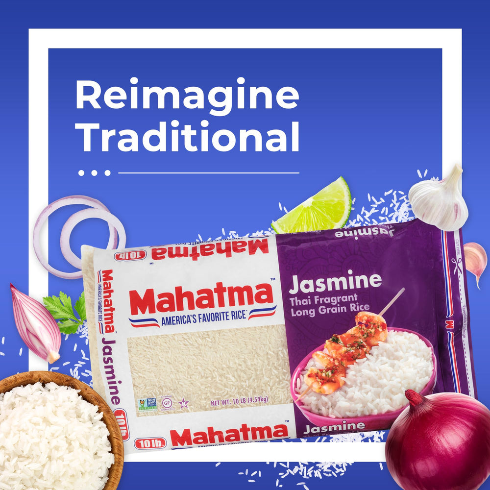 Mahatma Jasmine microwave-ready rice for quick weeknight meals.