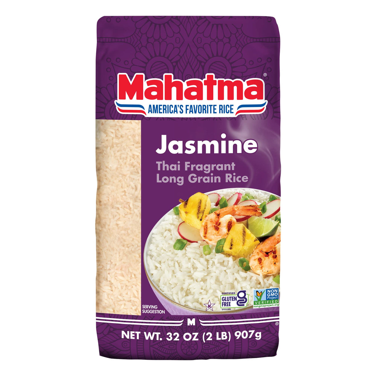 Mahatma Jasmine Rice steaming bowl shows fluffy aroma and texture