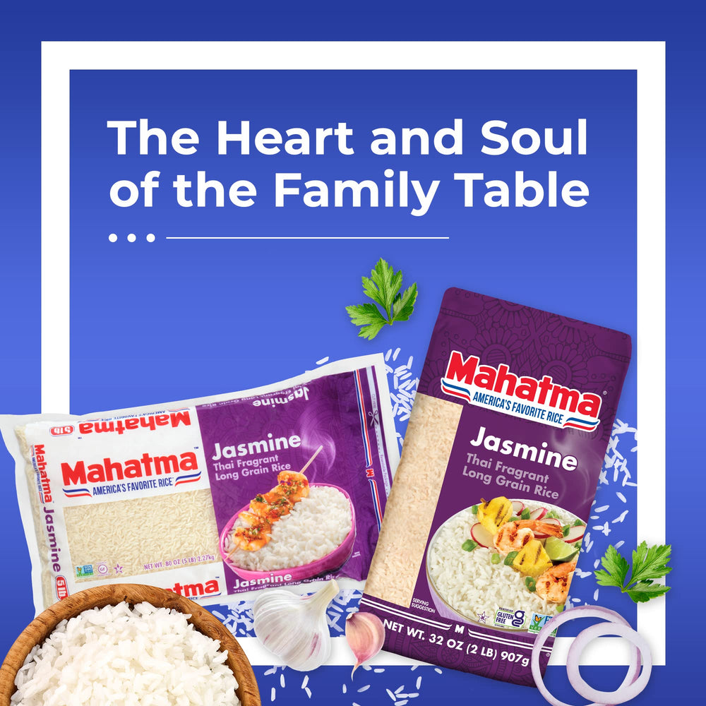 Mahatma Jasmine Rice with Cambodian dish and herbs