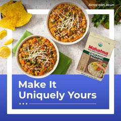 Mahatma Organic Brown Rice has a nutty aroma enhancing dishes.