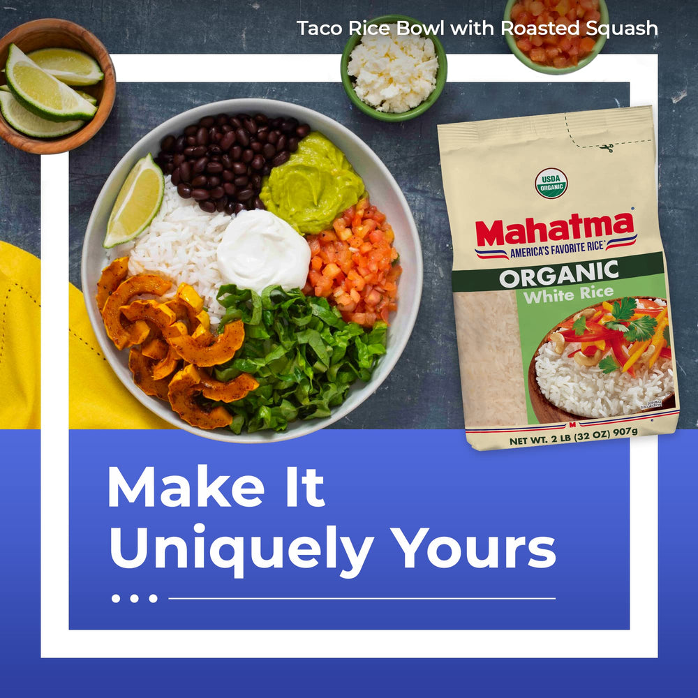 Mahatma Rice with vegetables for a colorful, hearty lunch bowl.