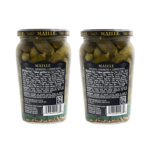Maille cornichons original corner plate scene adds vibrant garnish