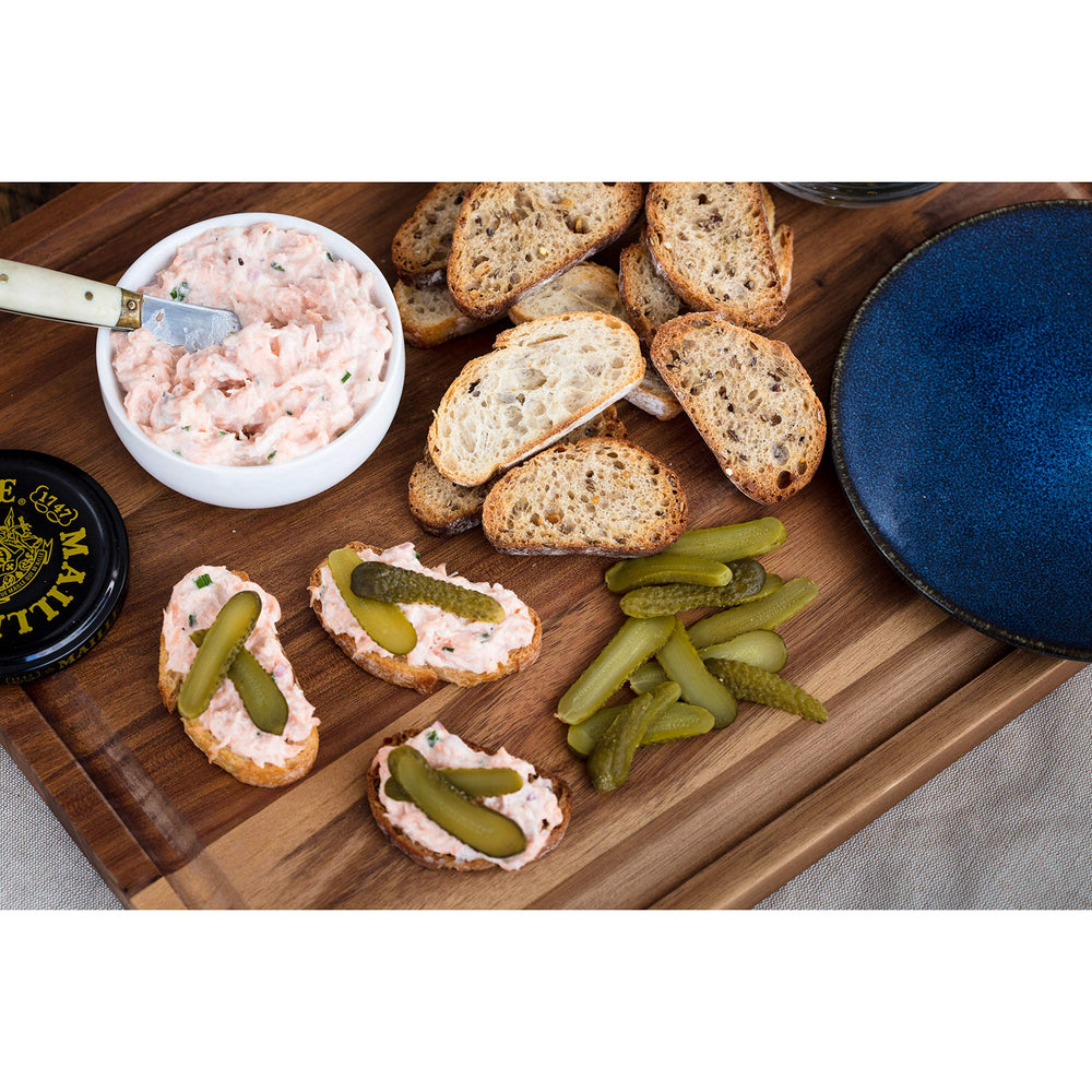 Maille Cornichons Original in a gourmet sandwich assembly