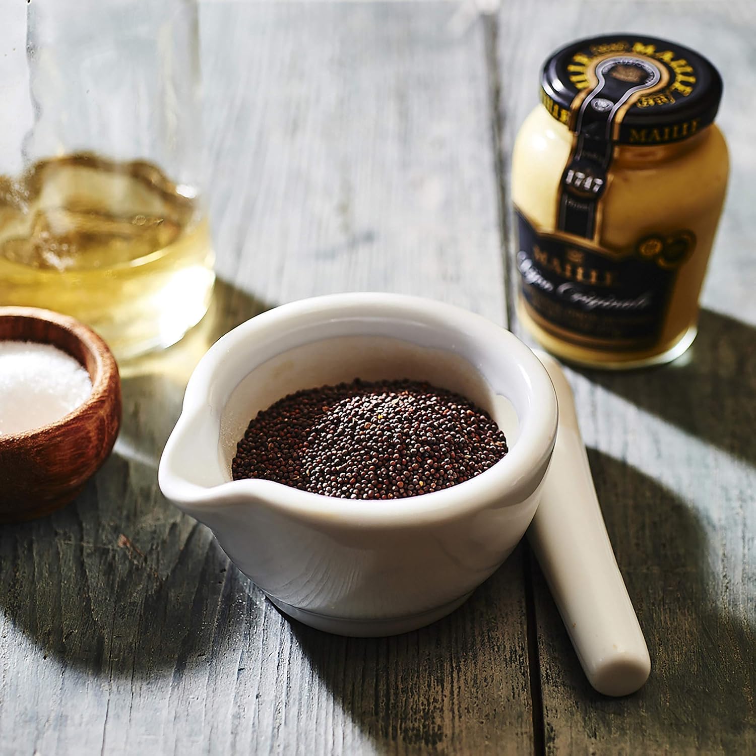 Maille Dijon Originale enhances fish prep for tangy, rich notes.