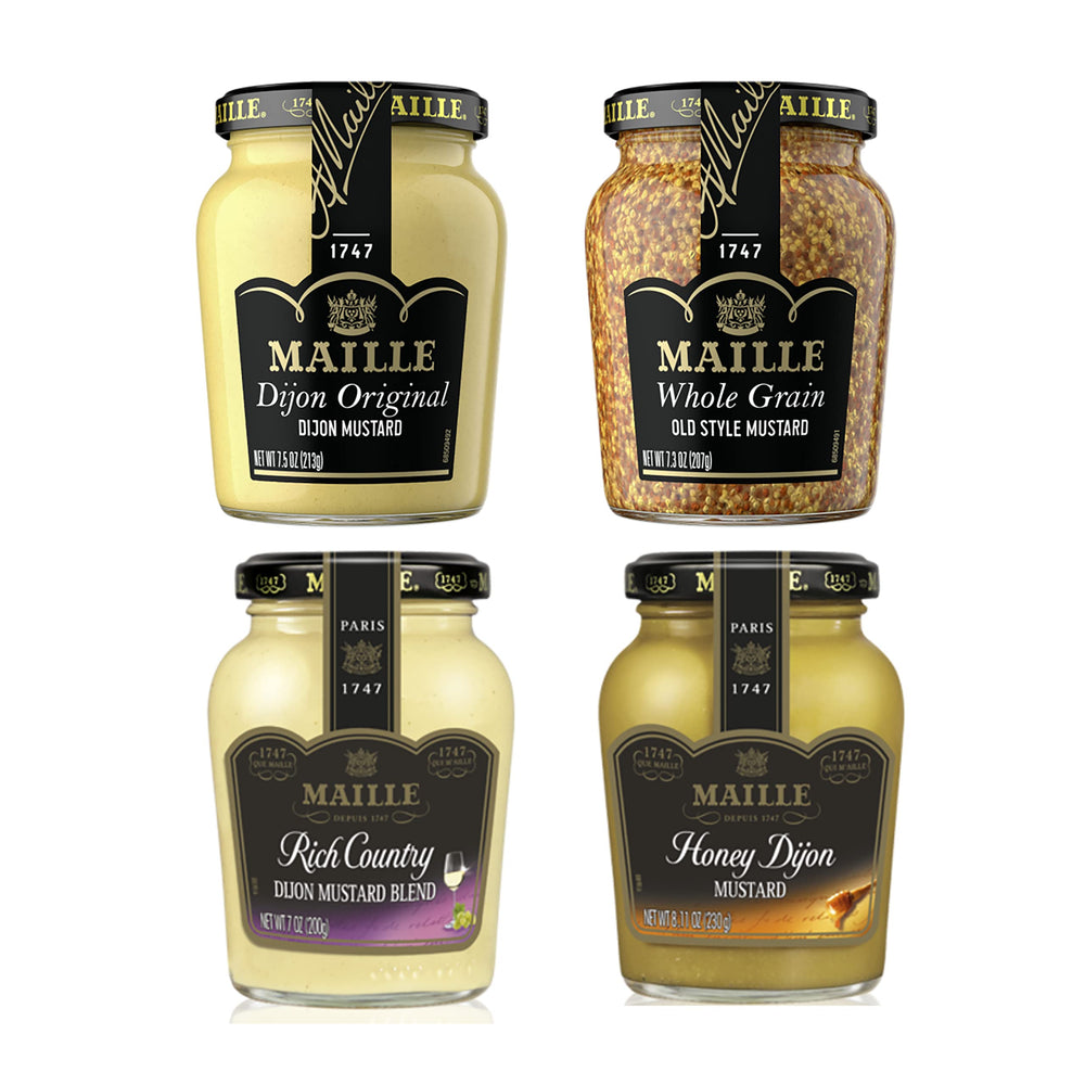 Maille Dijon Originale mustard bottle with creamy texture ideal for dressings.