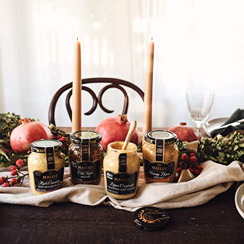 Maille Rich Country Dijon jar with creamy texture and spice.