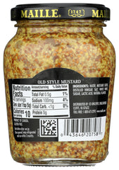 Maille Old Style mustard paired with cheeses on a tasting board