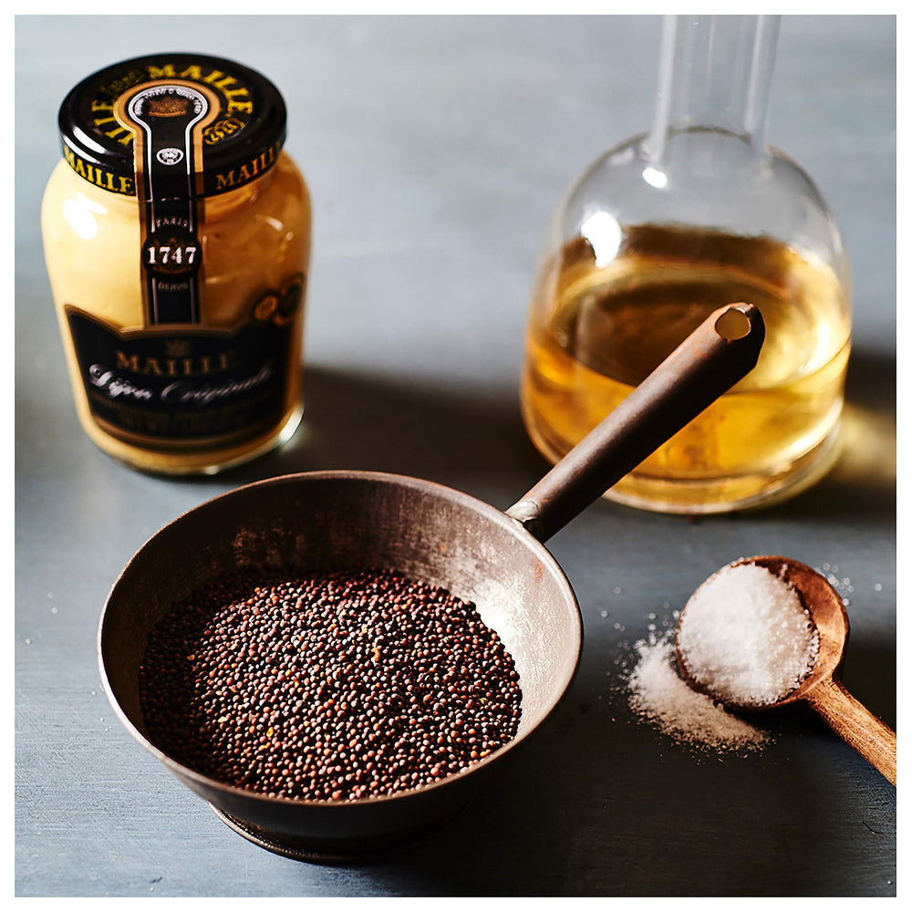Maille Old Style Mustard gluten-free label indicating versatile use