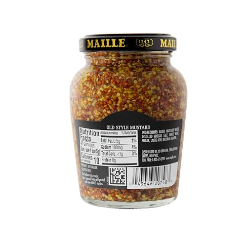 Maille Old Style Mustard jar pour shot ideal for sauces and marinades