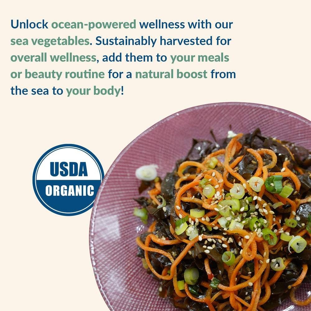 Maine Coast Sea Vegetables rockweed kelp blend enriches broths with mineral-rich notes