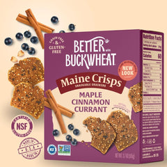Close-up of Maine Crisp Maple Cinnamon Currants Crisps showing crispy texture