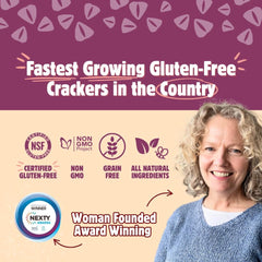 Ingredients highlight: buckwheat, almond flour, and organic flaxseed in Maine Crisp Crisps