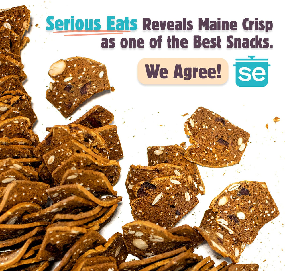 Maine Crisp Savory Fig Thyme cracker alongside charcuterie, for elegant entertaining.