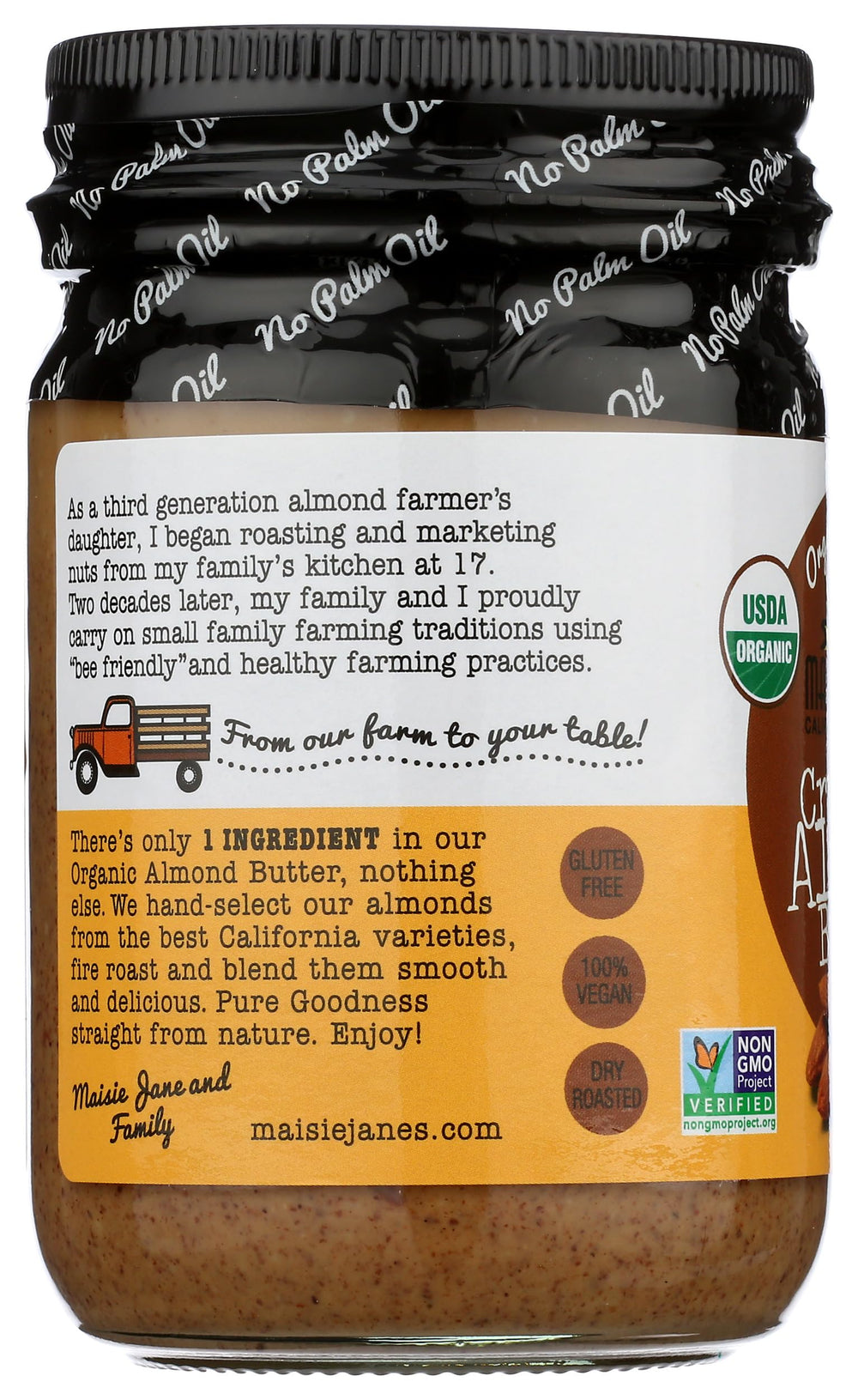 Kosher-certified Maisie Jane's Almond Butter Crunchy in the pantry