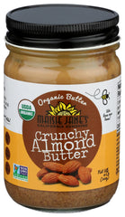 Maisie Jane's Organic Almond Butter Crunchy jar ready for spreading on toast