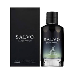 Maison Alhambra Salvo bottle front view with masculine, premium design