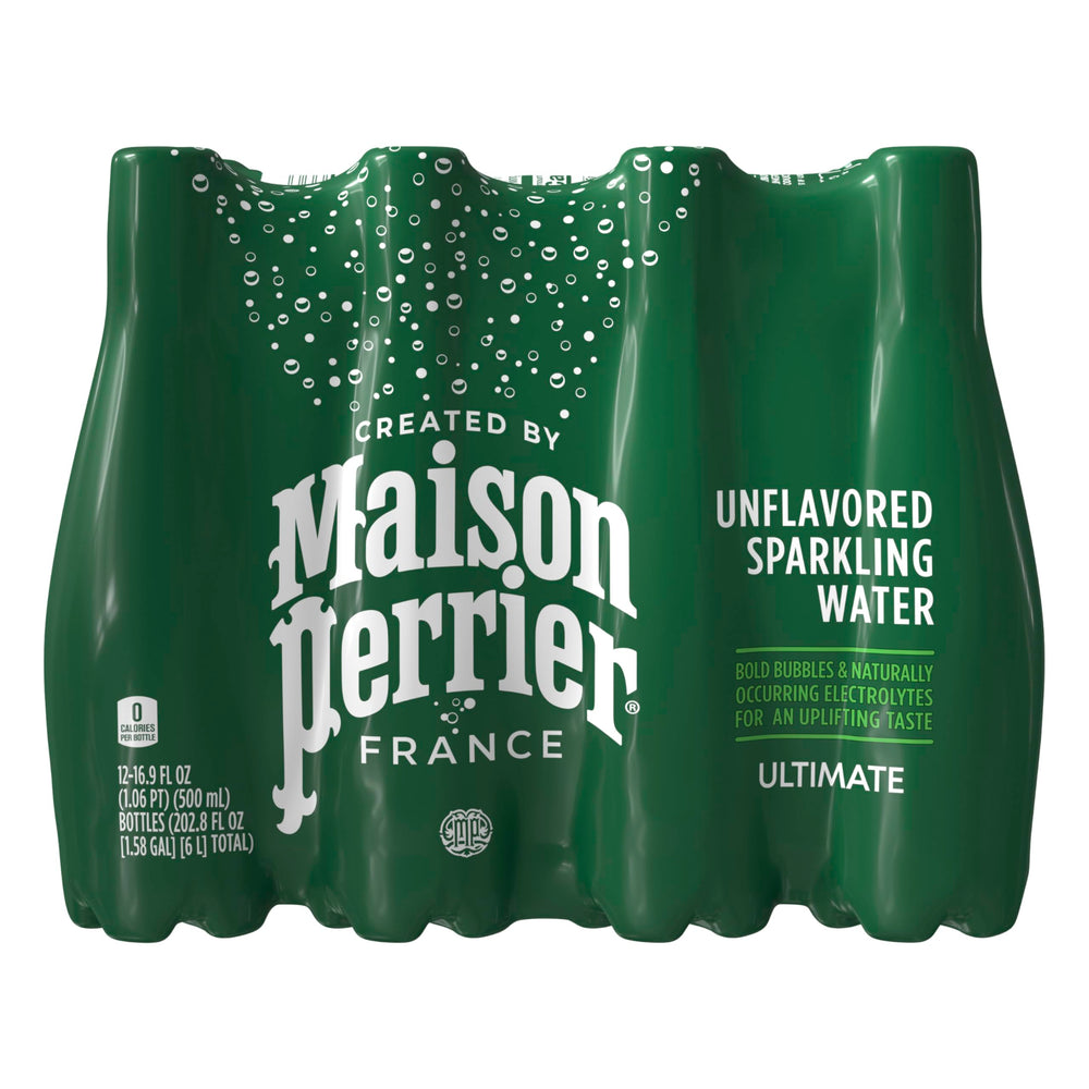 Maison Perrier bottle reseal closeup showing eco-friendly packaging for daily use