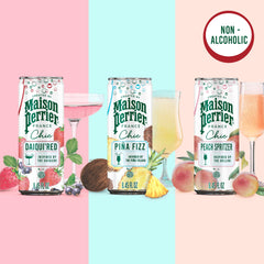 Maison Perrier Chic Peach Spritzer bottle with fruity aroma for easy evening sips