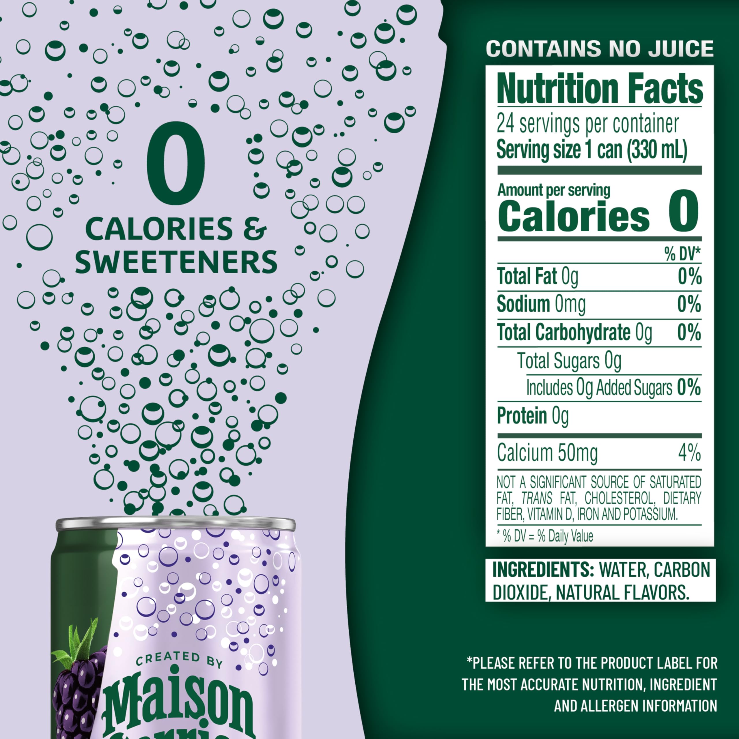 Maison Perrier Forever Blackberry can side view for on-the-go hydration