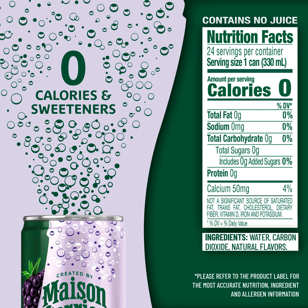 Maison Perrier Forever Blackberry can side view for on-the-go hydration