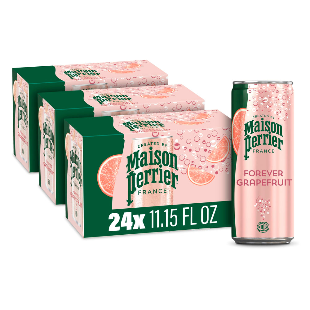Maison Perrier Forever Grapefruit can front highlighting bold bubbles and crisp citrus refreshment