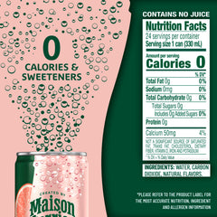 Maison Perrier Forever Grapefruit can side showing sleek French design and zero calories