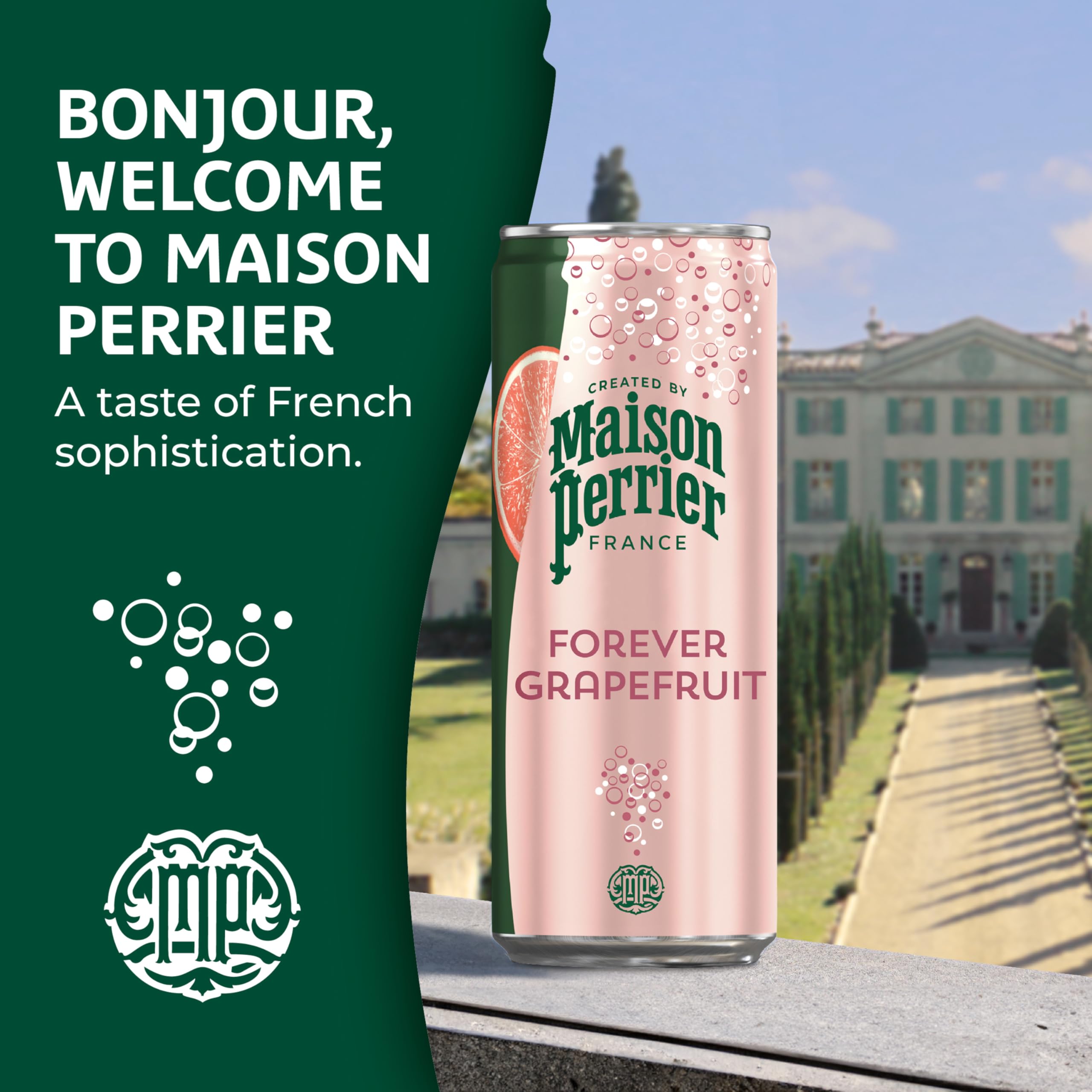 Maison Perrier Forever Grapefruit glass serve captures refined moment of indulgence